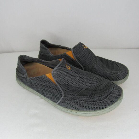 Olukai Nohea Mesh Charcoal Black Slip On Shoe Men's 8.5 - Picture 1 of 9